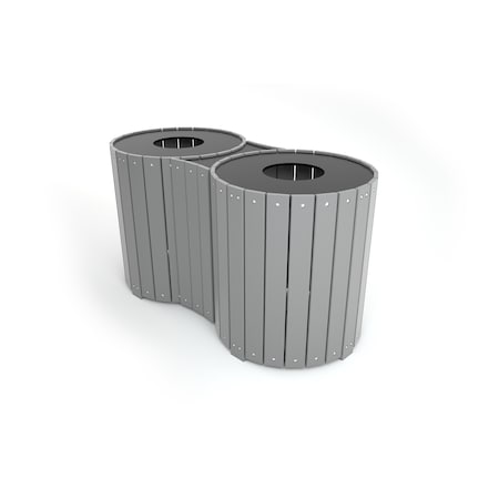 Frog Furnishings 32 gal. Round Trash Can PB 32RDBGRA